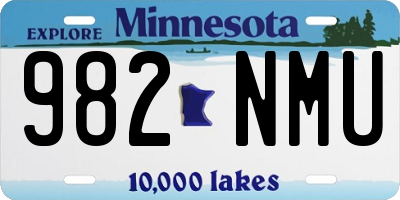 MN license plate 982NMU