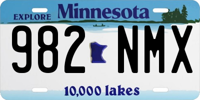 MN license plate 982NMX