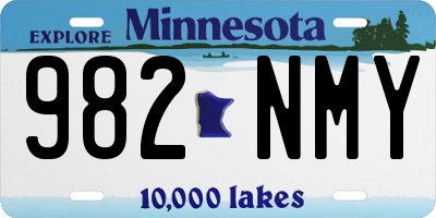 MN license plate 982NMY