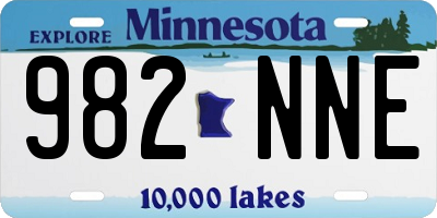 MN license plate 982NNE