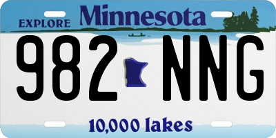 MN license plate 982NNG
