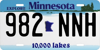 MN license plate 982NNH