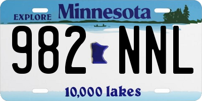 MN license plate 982NNL