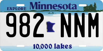MN license plate 982NNM