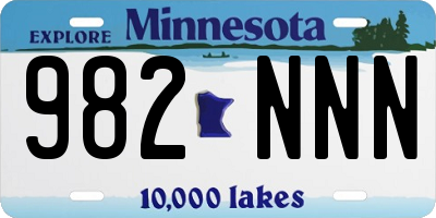 MN license plate 982NNN