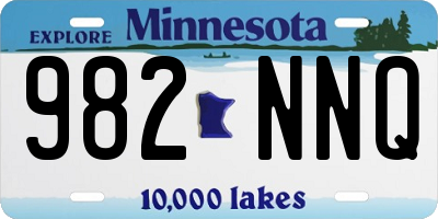 MN license plate 982NNQ