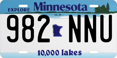 MN license plate 982NNU