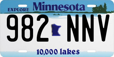 MN license plate 982NNV