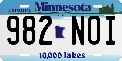 MN license plate 982NOI
