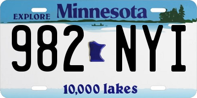 MN license plate 982NYI