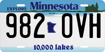 MN license plate 982OVH