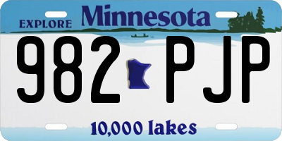MN license plate 982PJP