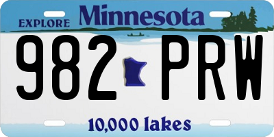 MN license plate 982PRW