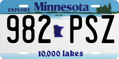 MN license plate 982PSZ