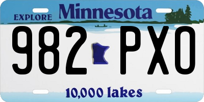MN license plate 982PXO