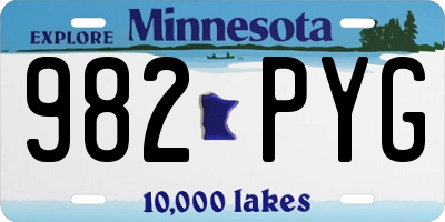 MN license plate 982PYG