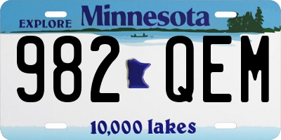 MN license plate 982QEM