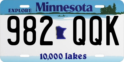 MN license plate 982QQK