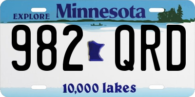 MN license plate 982QRD