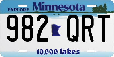 MN license plate 982QRT