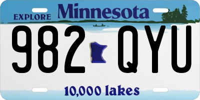 MN license plate 982QYU