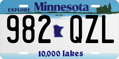 MN license plate 982QZL