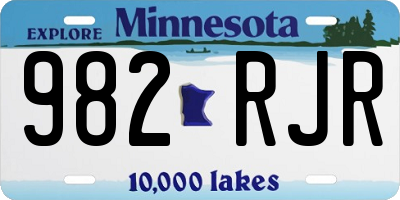 MN license plate 982RJR