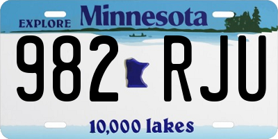 MN license plate 982RJU