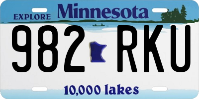 MN license plate 982RKU