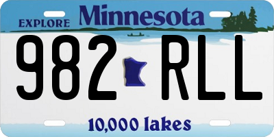 MN license plate 982RLL