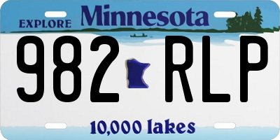 MN license plate 982RLP