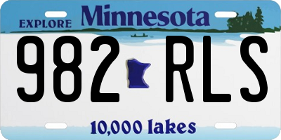MN license plate 982RLS