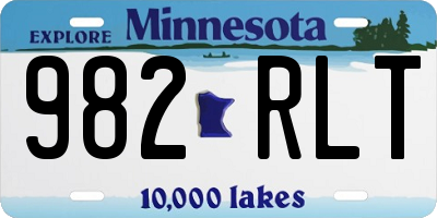 MN license plate 982RLT