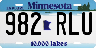 MN license plate 982RLU