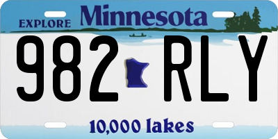 MN license plate 982RLY