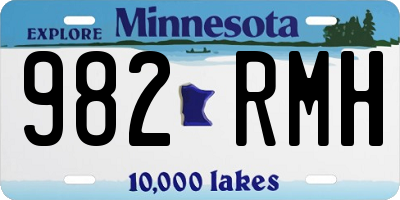 MN license plate 982RMH