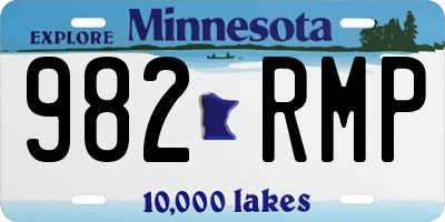 MN license plate 982RMP