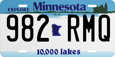 MN license plate 982RMQ