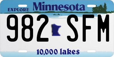 MN license plate 982SFM