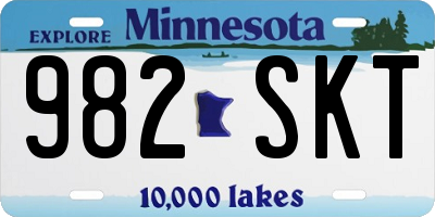 MN license plate 982SKT