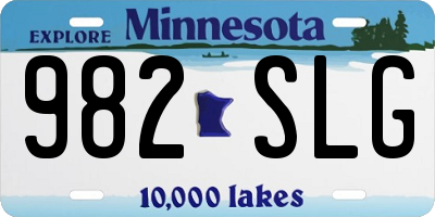 MN license plate 982SLG