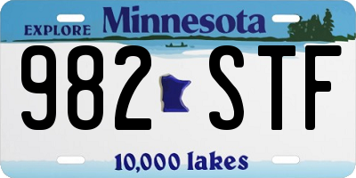 MN license plate 982STF