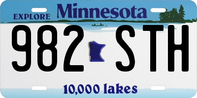 MN license plate 982STH