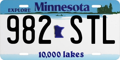 MN license plate 982STL