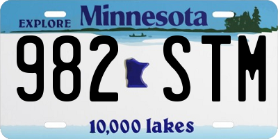 MN license plate 982STM