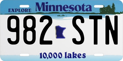 MN license plate 982STN