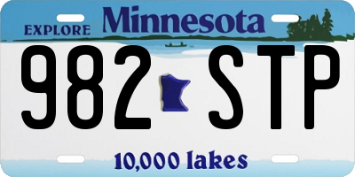 MN license plate 982STP