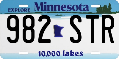MN license plate 982STR