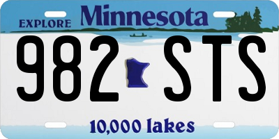 MN license plate 982STS