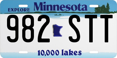 MN license plate 982STT